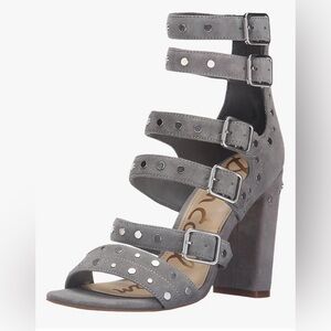 Sam Edelman Women's York Heeled Sandal, Grey Frost 7.5